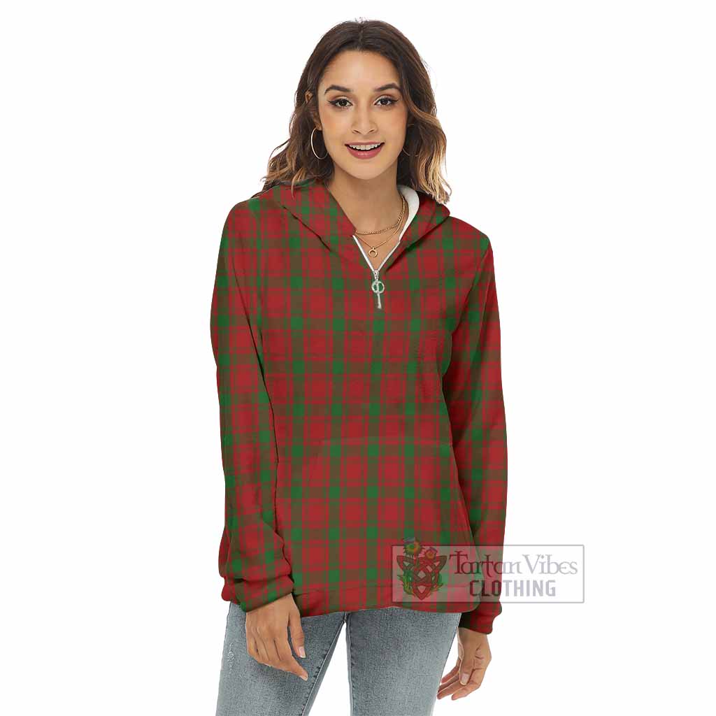 MacQuarrie (McQuarrie) Tartan Women's Borg Fleece Hoodie with Half Zip - Tartan Vibes Clothing