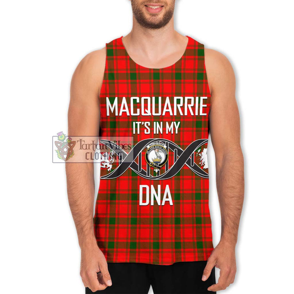 MacQuarrie Modern Tartan Men's Tank Top with Family Crest DNA In Me Style Men - Tartanvibesclothing Shop