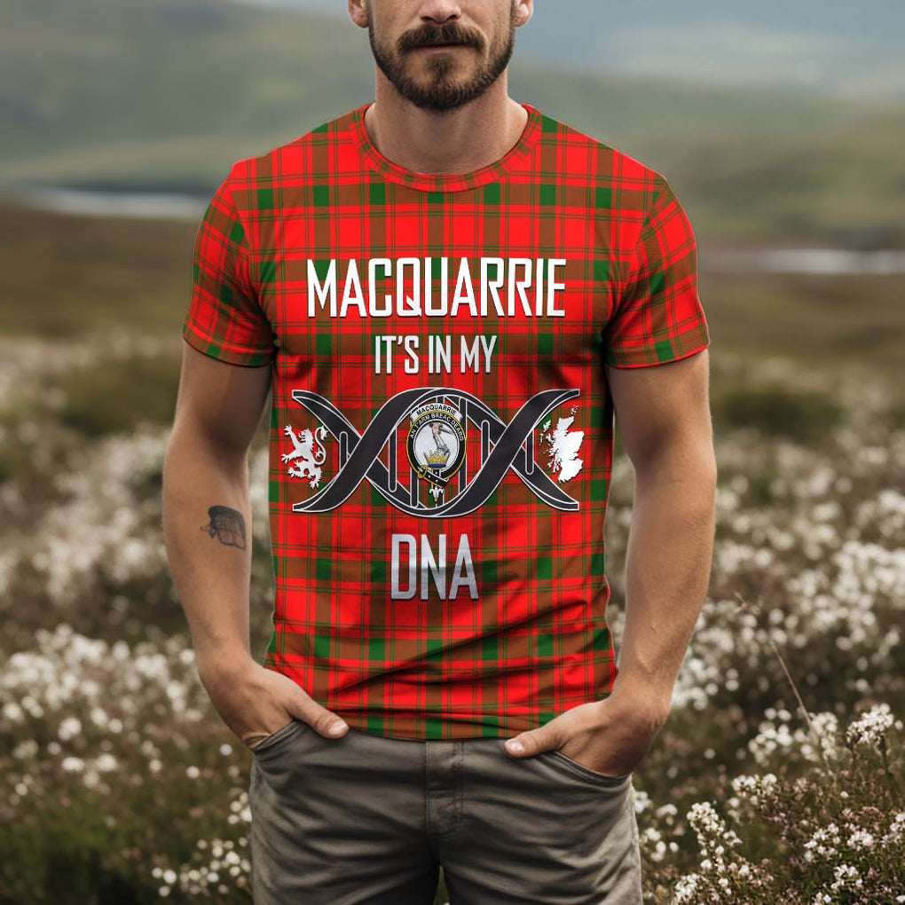 MacQuarrie Modern Tartan T-Shirt with Family Crest DNA In Me Style Kid's Shirt - Tartan Vibes Clothing