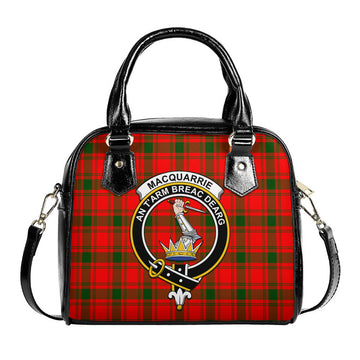 MacQuarrie Modern Tartan Shoulder Handbags with Family Crest