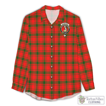 MacQuarrie Modern Tartan Womens Casual Shirt with Family Crest