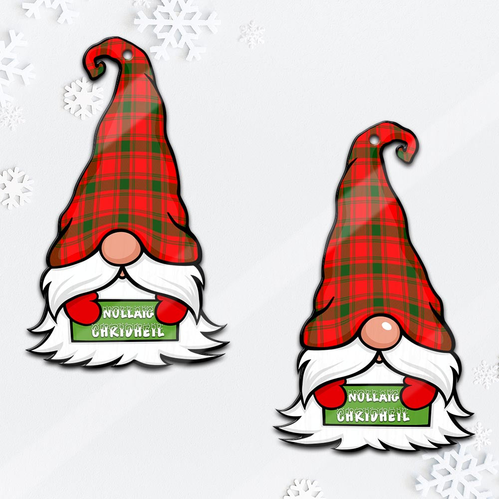 MacQuarrie Modern Gnome Christmas Ornament with His Tartan Christmas Hat - Tartan Vibes Clothing