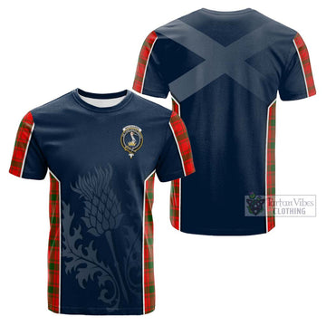 MacQuarrie Modern Tartan Cotton T-shirt with Family Crest and Scottish Thistle Vibes Sport Style