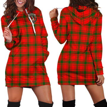 MacQuarrie Modern Tartan Hoodie Dress with Family Crest