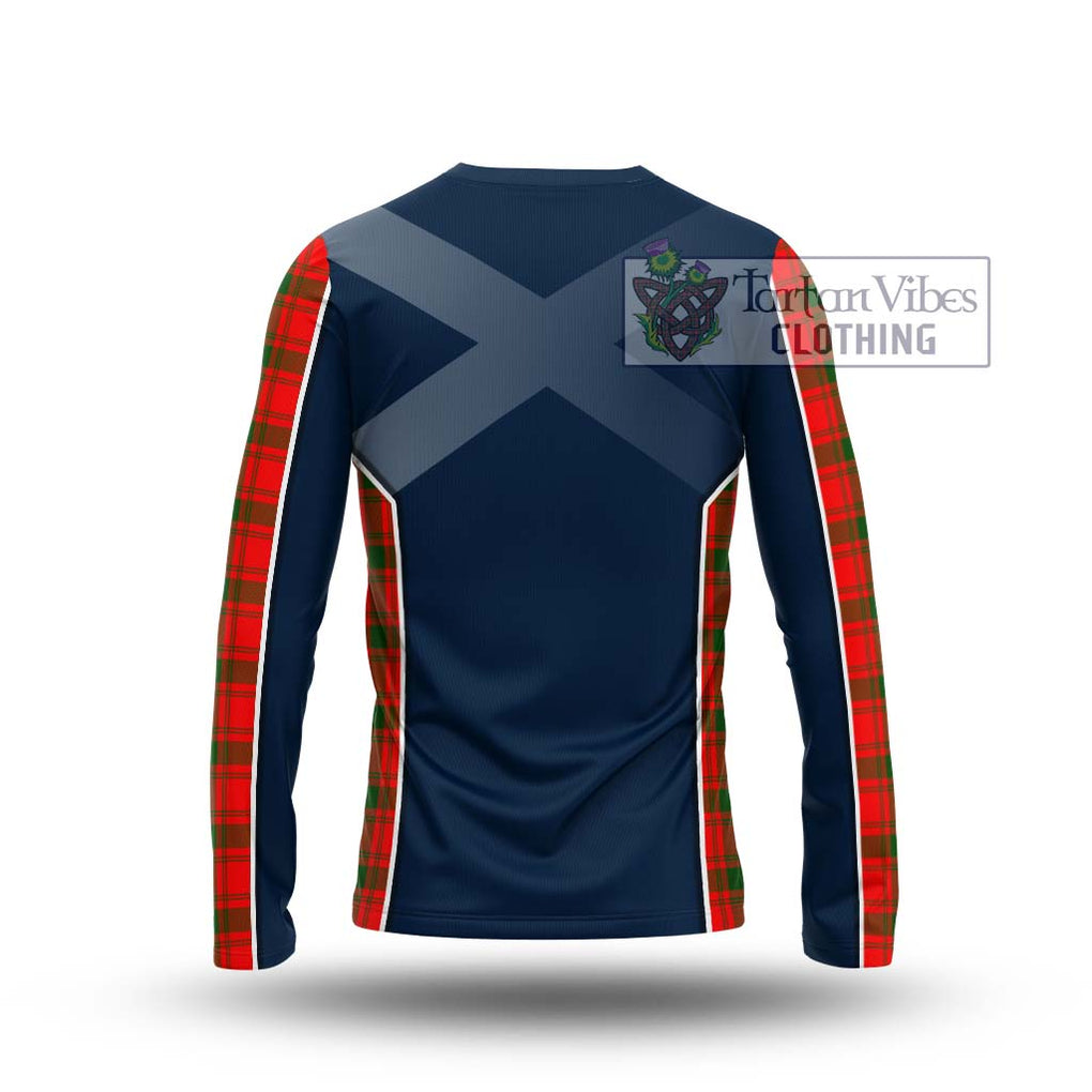 MacQuarrie Modern Tartan Long Sleeve T-Shirt with Family Crest and Lion Rampant Vibes Sport Style - Tartan Vibes Clothing