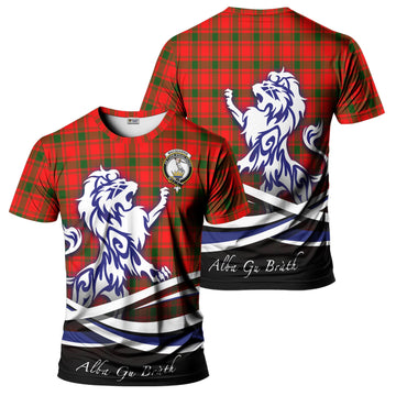 MacQuarrie Modern Tartan T-Shirt with Alba Gu Brath Regal Lion Emblem