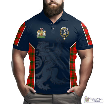 MacQuarrie Modern Tartan Men's Polo Shirt with Family Crest and Lion Rampant Vibes Sport Style