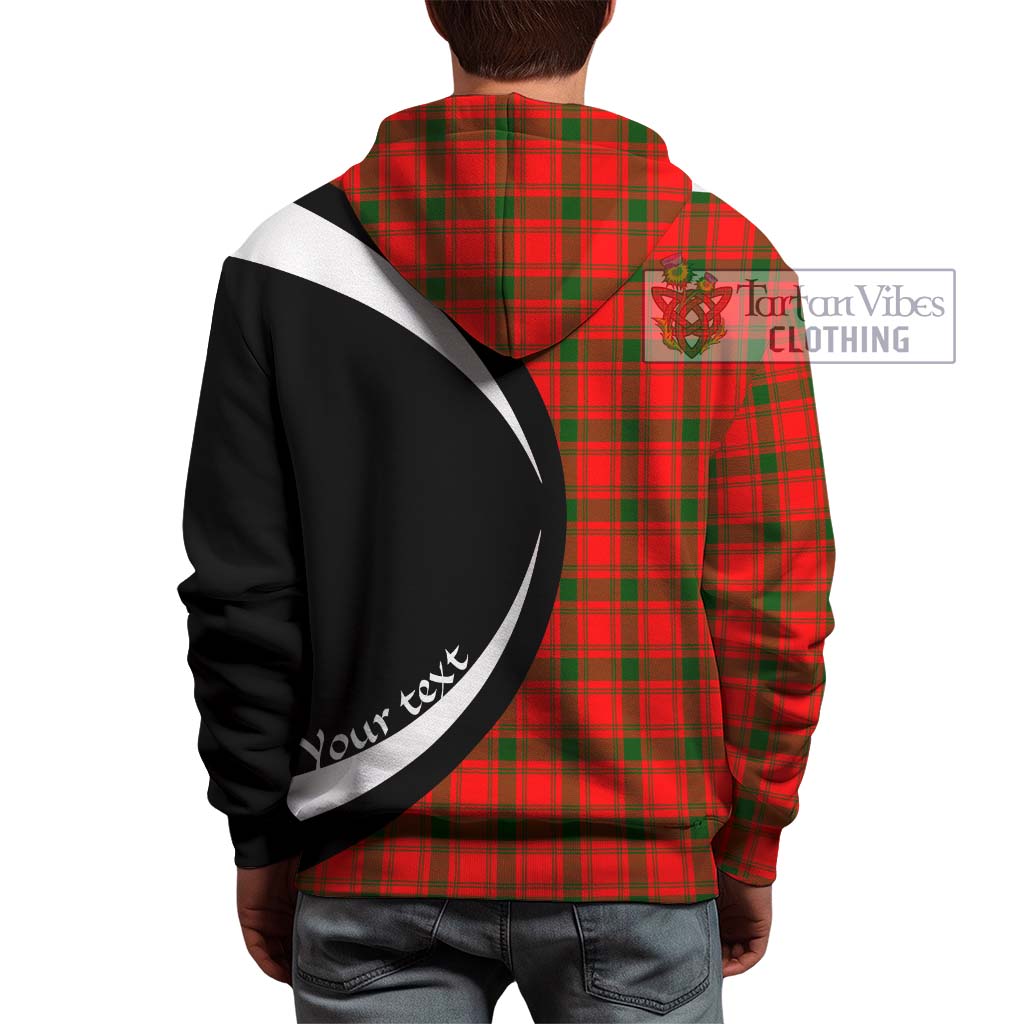 MacQuarrie Modern Tartan Hoodie with Family Crest Circle Style - Tartan Vibes Clothing