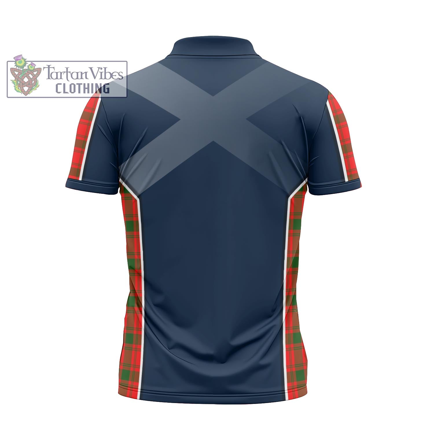 Tartan Vibes Clothing MacQuarrie Modern Tartan Zipper Polo Shirt with Family Crest and Lion Rampant Vibes Sport Style