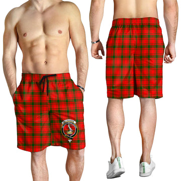 MacQuarrie Modern Tartan Mens Shorts with Family Crest