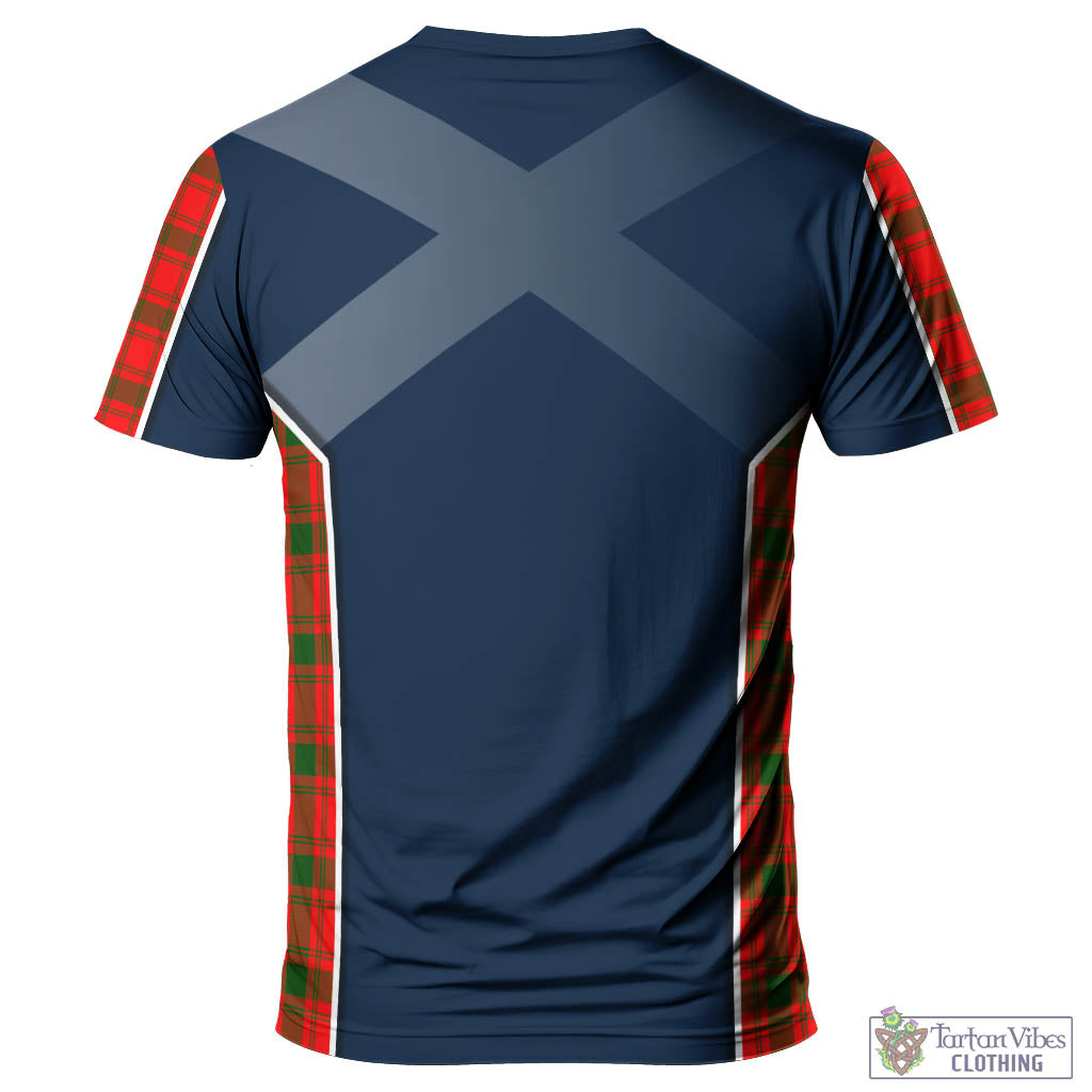 Tartan Vibes Clothing MacQuarrie Modern Tartan T-Shirt with Family Crest and Scottish Thistle Vibes Sport Style