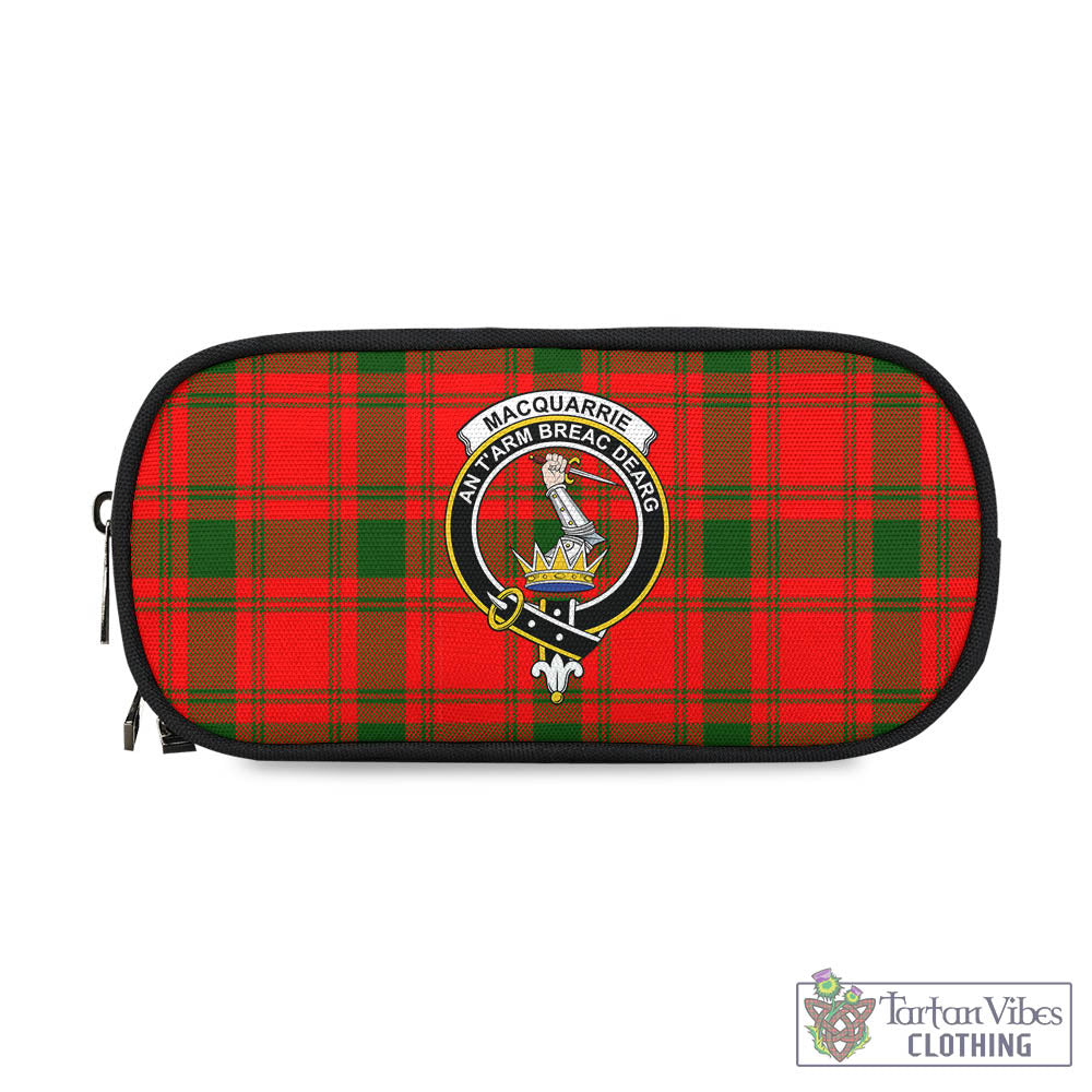 Tartan Vibes Clothing MacQuarrie Modern Tartan Pen and Pencil Case with Family Crest