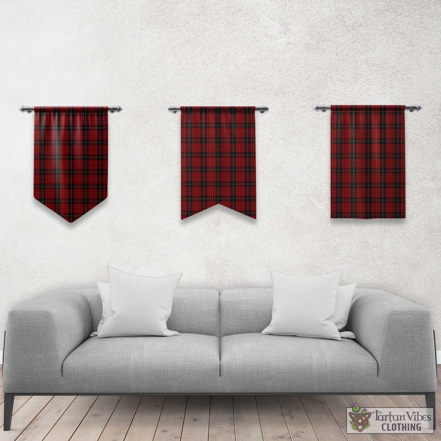 Tartan Vibes Clothing MacQueen Tartan Gonfalon, Tartan Banner