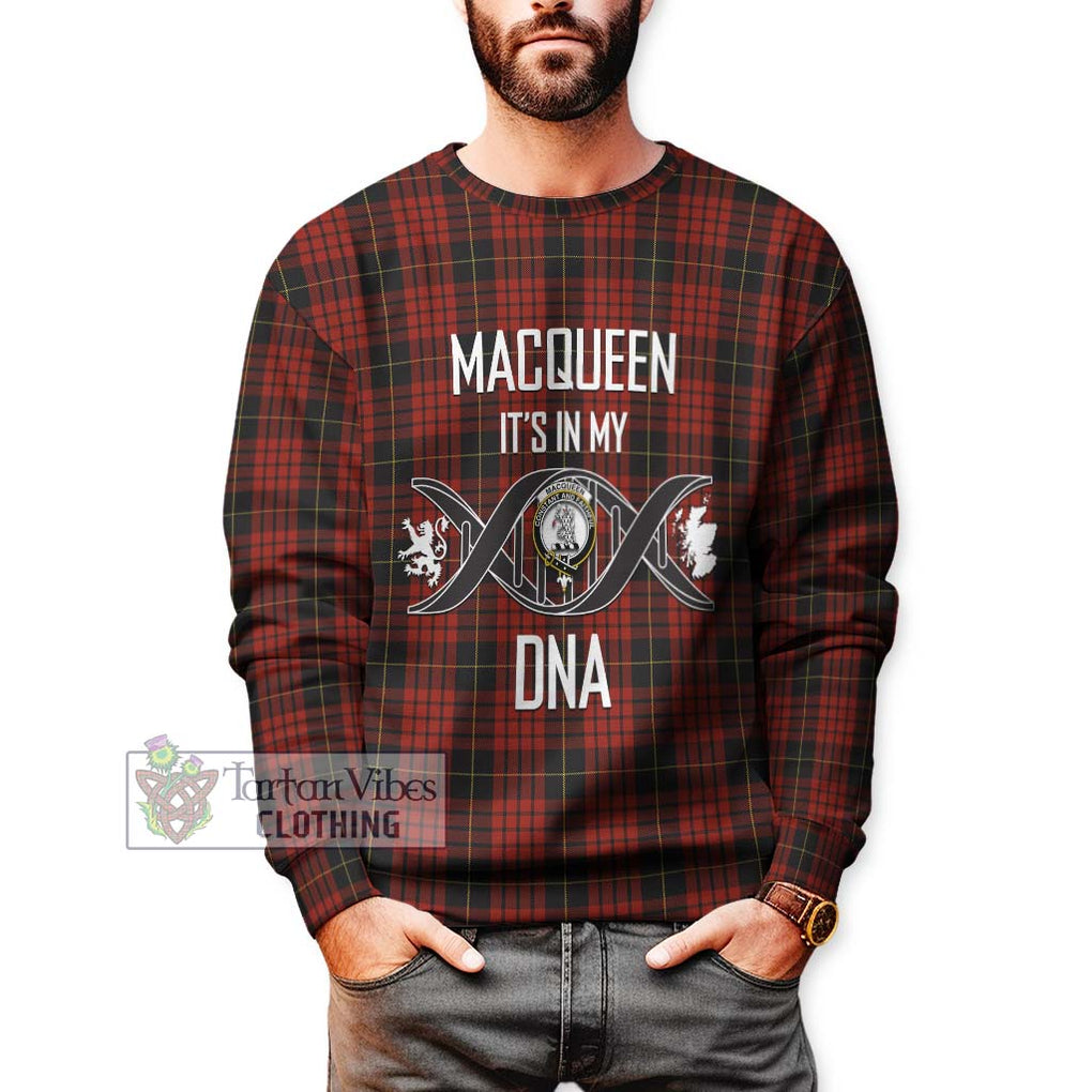 MacQueen (McQueen) Tartan Sweatshirt with Family Crest DNA In Me Style Unisex - Tartanvibesclothing Shop