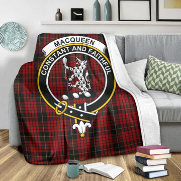 MacQueen (McQueen) Tartan Blanket with Family Crest