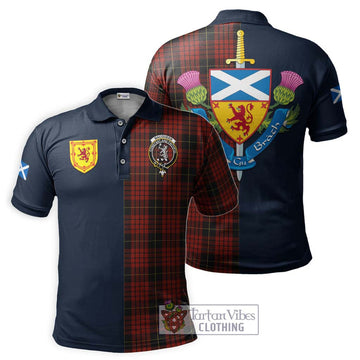 MacQueen (McQueen) Tartan Polo Shirt Alba with Scottish Lion Royal Arm Half Style