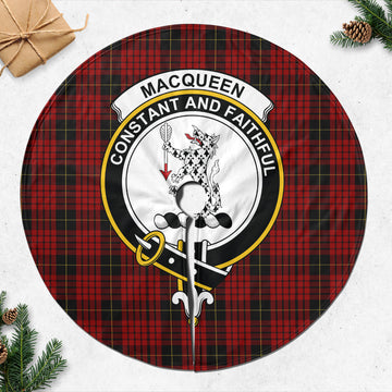 MacQueen (McQueen) Tartan Christmas Tree Skirt with Family Crest