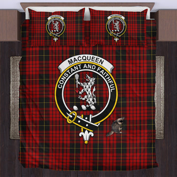 MacQueen (McQueen) Tartan Bedding Set with Family Crest UK Bedding Set - Tartan Vibes Clothing