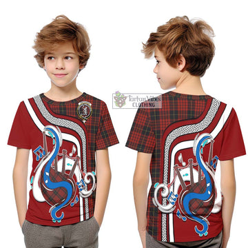 MacQueen (McQueen) Tartan Kid T-Shirt with Epic Bagpipe Style