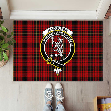 MacQueen (McQueen) Tartan Door Mat with Family Crest