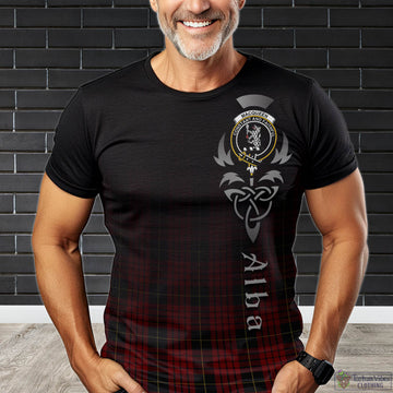 MacQueen (McQueen) Tartan T-Shirt Featuring Alba Gu Brath Family Crest Celtic Inspired