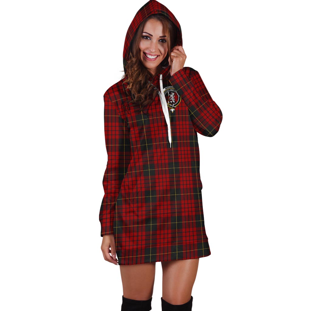 MacQueen (McQueen) Tartan Hoodie Dress with Family Crest - Tartan Vibes Clothing