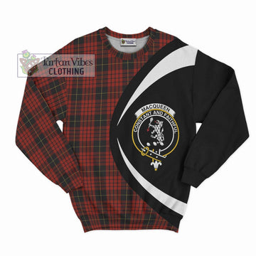 MacQueen (McQueen) Tartan Sweatshirt with Family Crest Circle Style