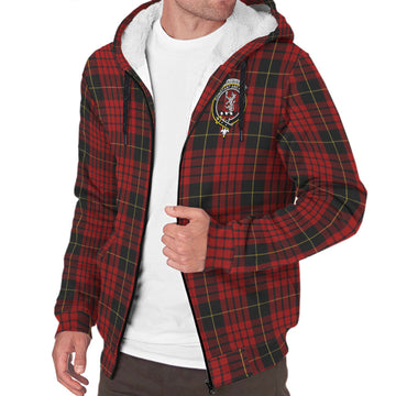 MacQueen (McQueen) Tartan Sherpa Hoodie with Family Crest