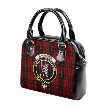 MacQueen (McQueen) Tartan Shoulder Handbags with Family Crest