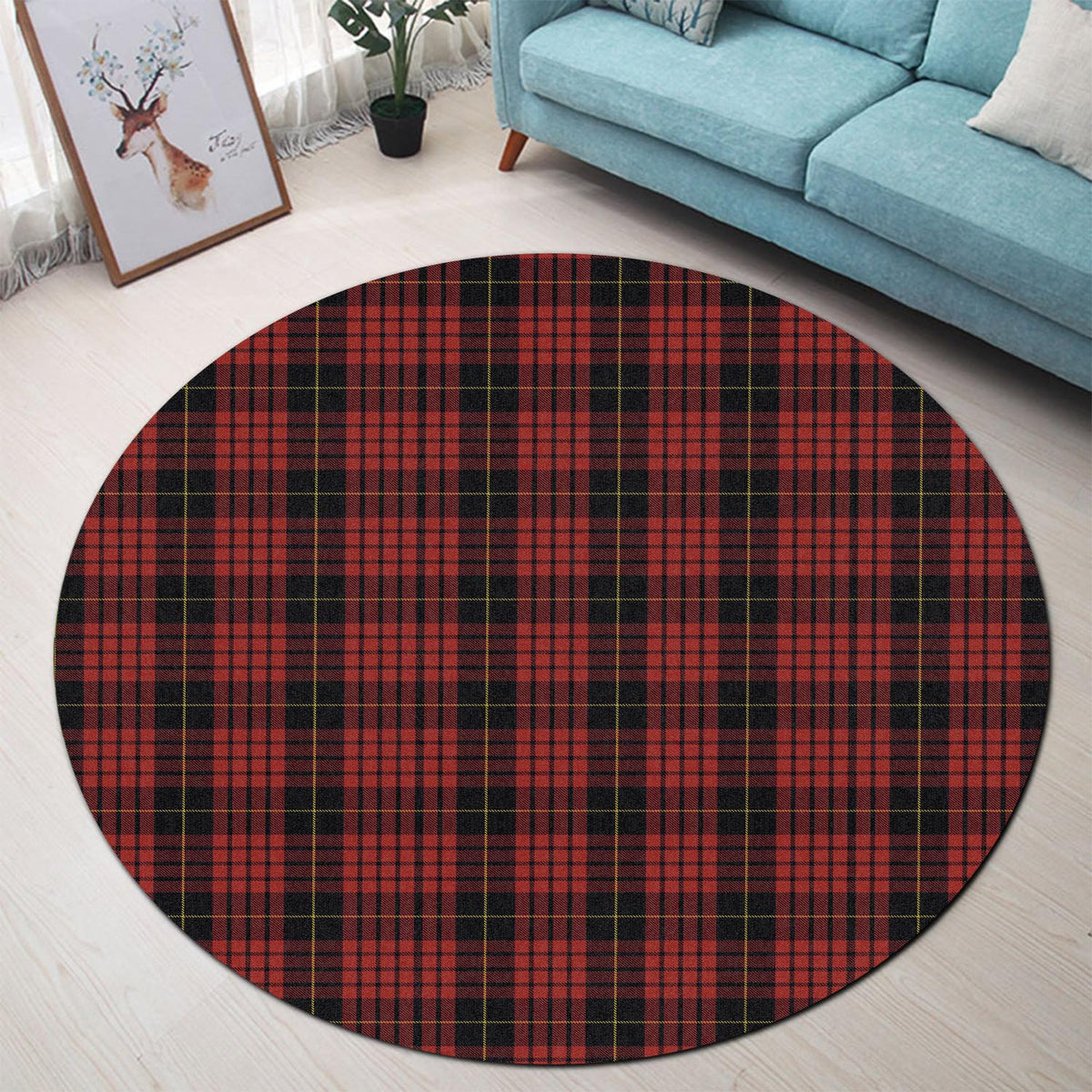 MacQueen (McQueen) Tartan Round Rug - Tartan Vibes Clothing