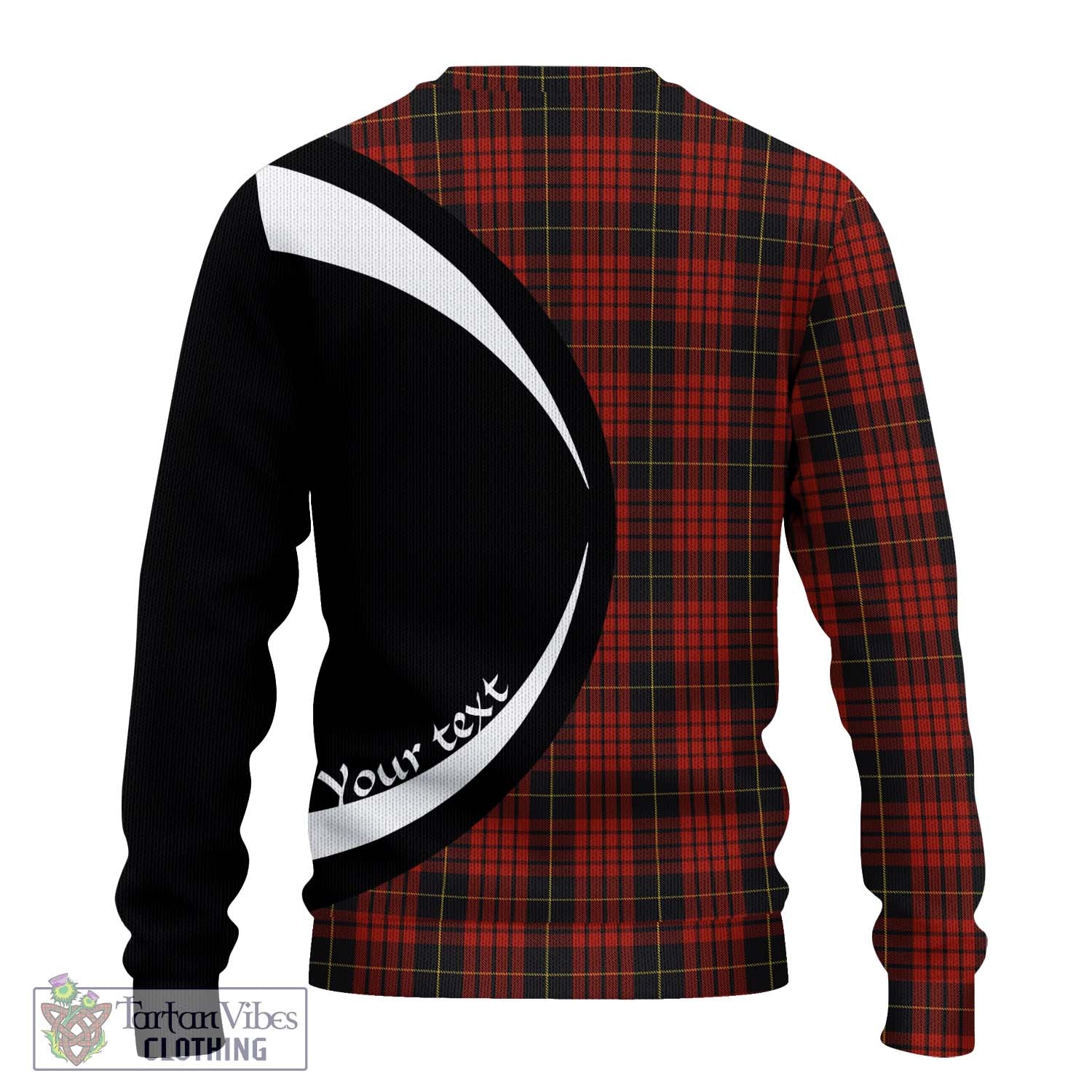 MacQueen (McQueen) Tartan Knitted Sweater with Family Crest Circle Style - Tartan Vibes Clothing