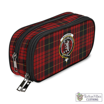 MacQueen (McQueen) Tartan Pen and Pencil Case with Family Crest