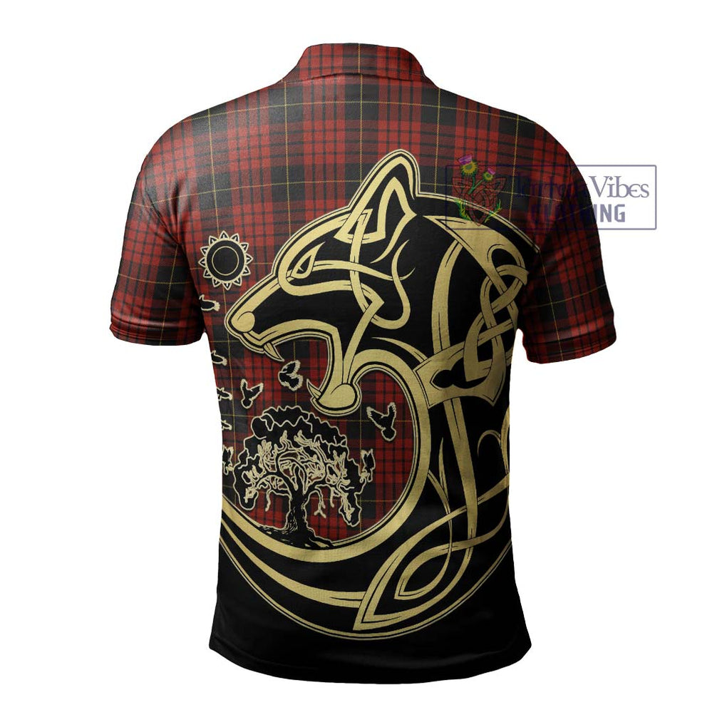 MacQueen (McQueen) Tartan Polo Shirt with Family Crest Celtic Wolf Style - Tartan Vibes Clothing