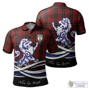 MacQueen (McQueen) Tartan Polo Shirt with Alba Gu Brath Regal Lion Emblem