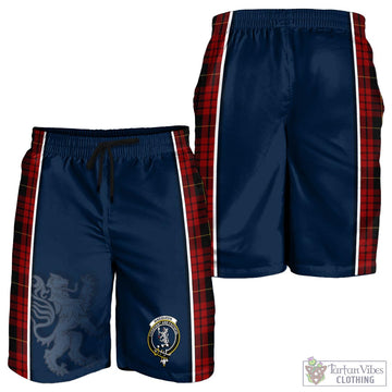 MacQueen (McQueen) Tartan Men's Shorts with Family Crest and Lion Rampant Vibes Sport Style