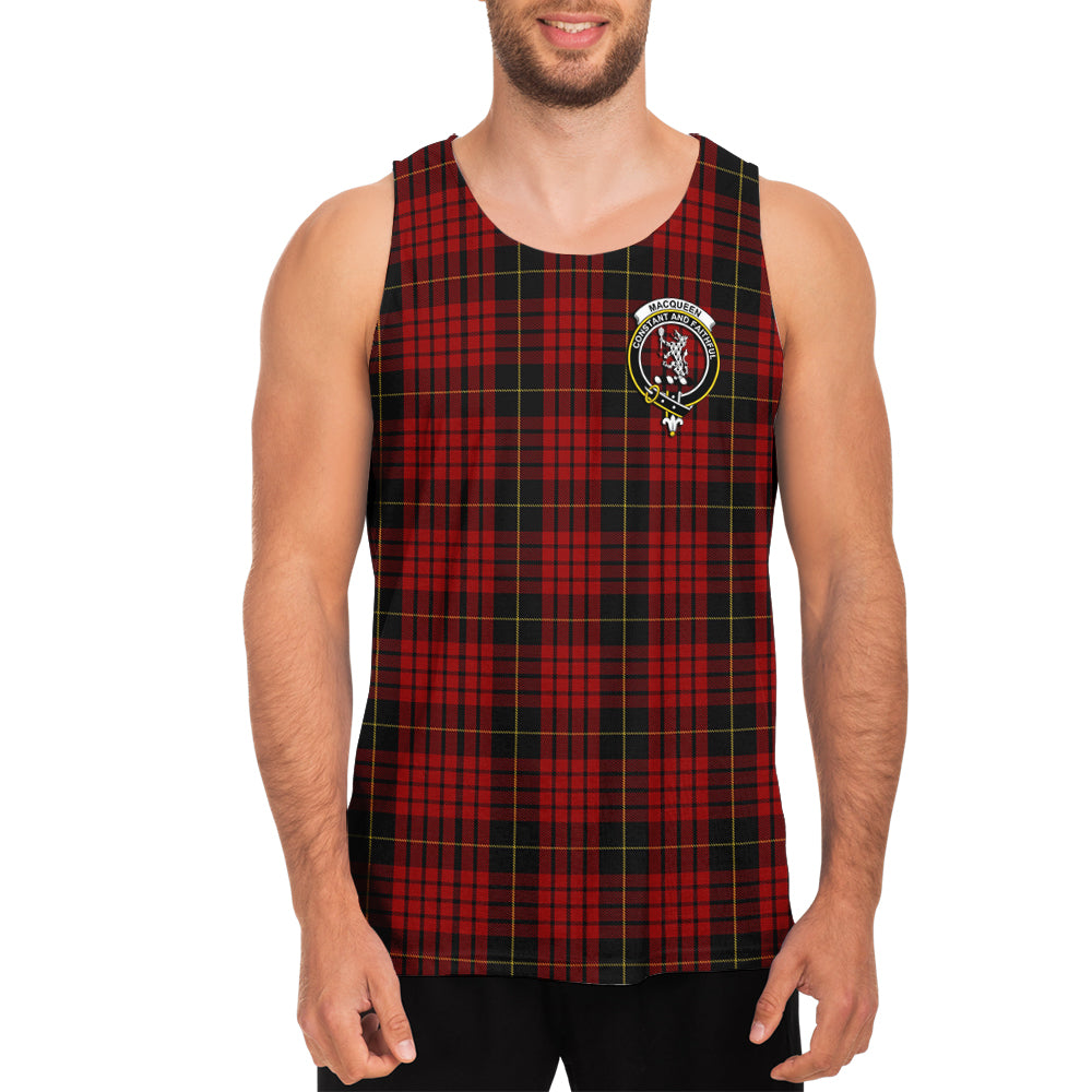 MacQueen (McQueen) Tartan Mens Tank Top with Family Crest - Tartan Vibes Clothing