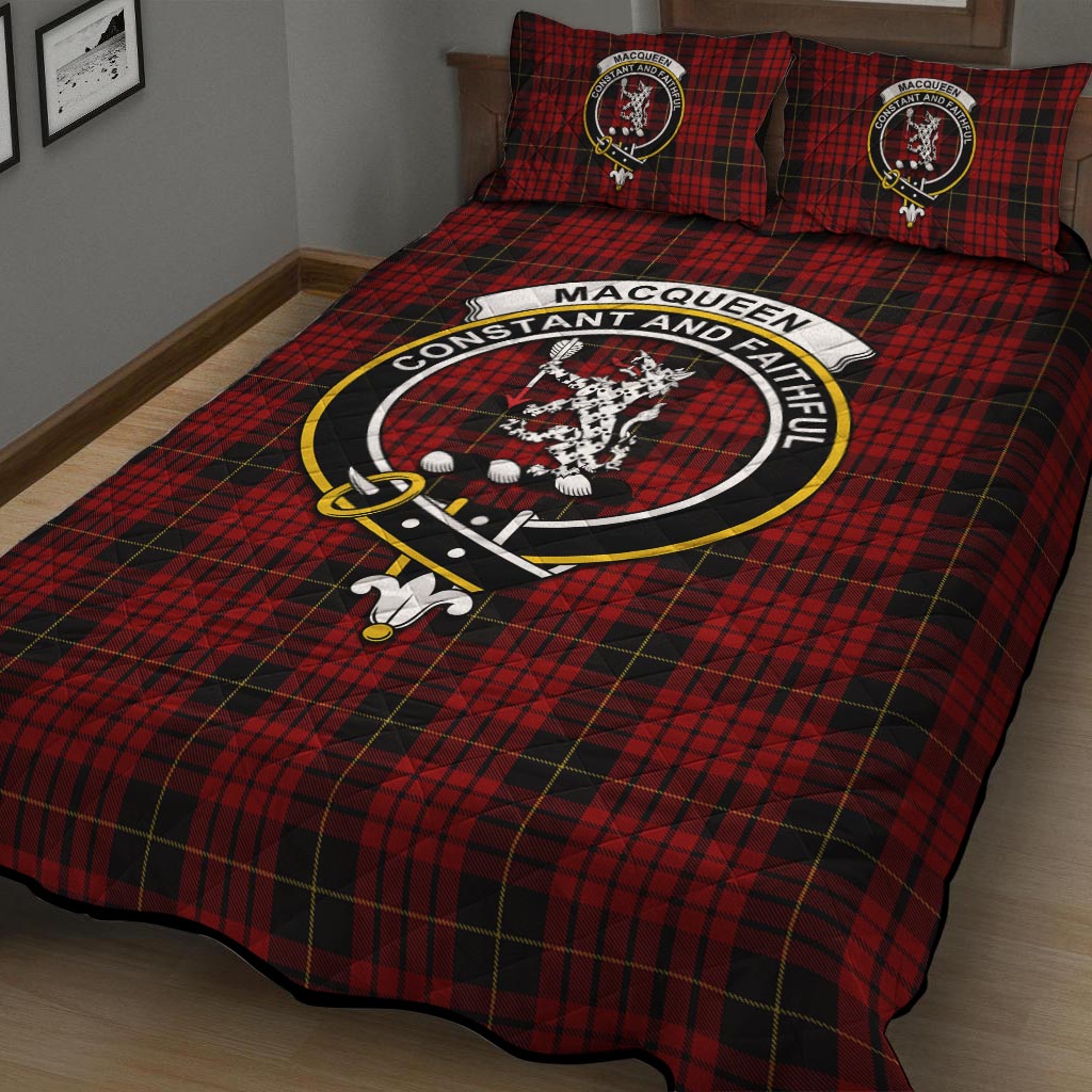 MacQueen (McQueen) Tartan Quilt Bed Set with Family Crest - Tartan Vibes Clothing