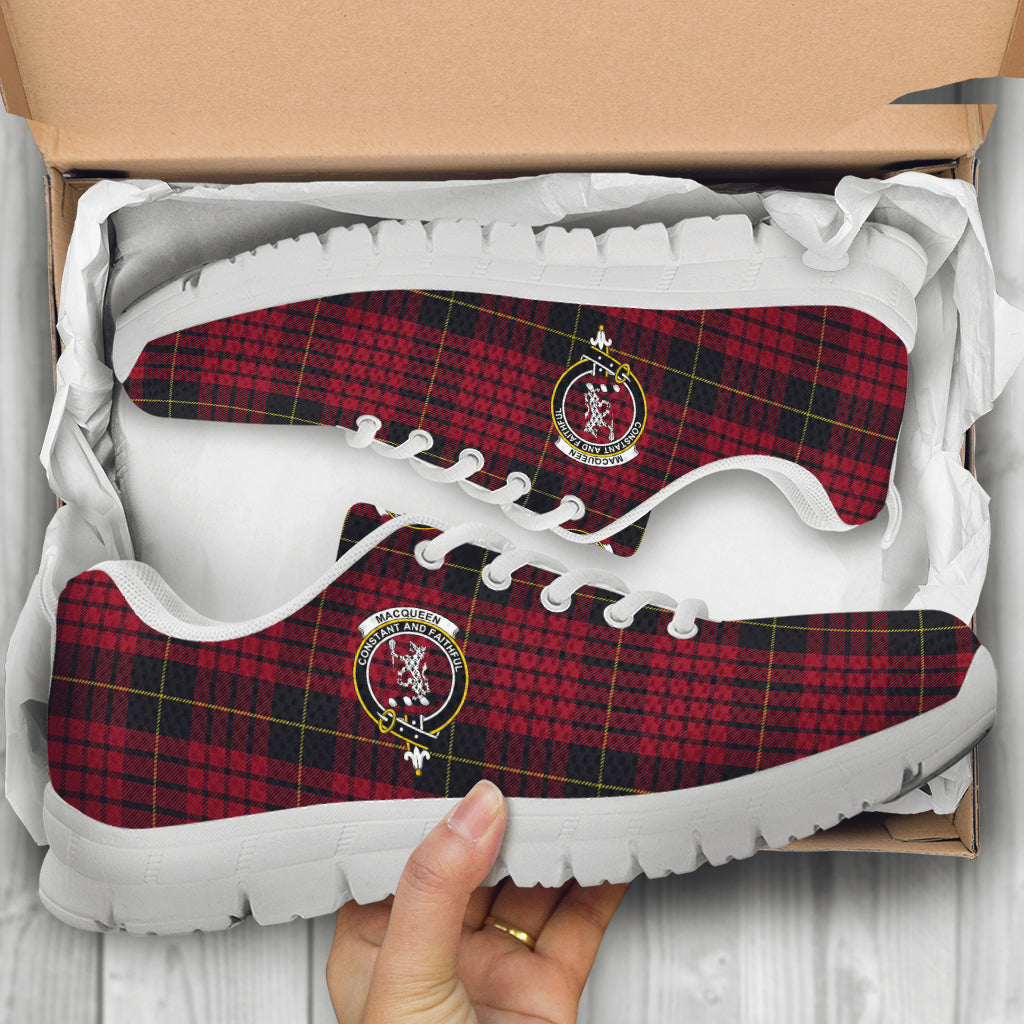 MacQueen (McQueen) Tartan Sneakers with Family Crest - Tartan Vibes Clothing