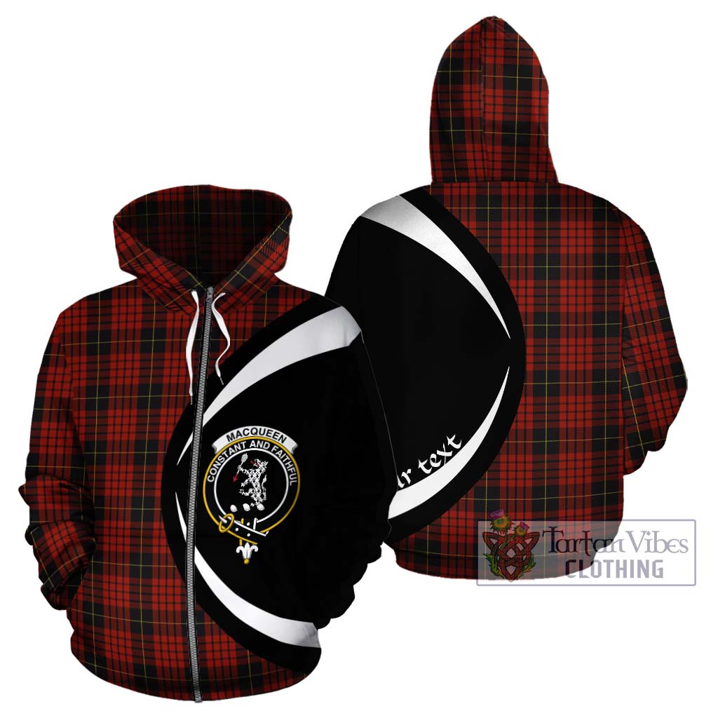 MacQueen (McQueen) Tartan Hoodie with Family Crest Circle Style - Tartan Vibes Clothing