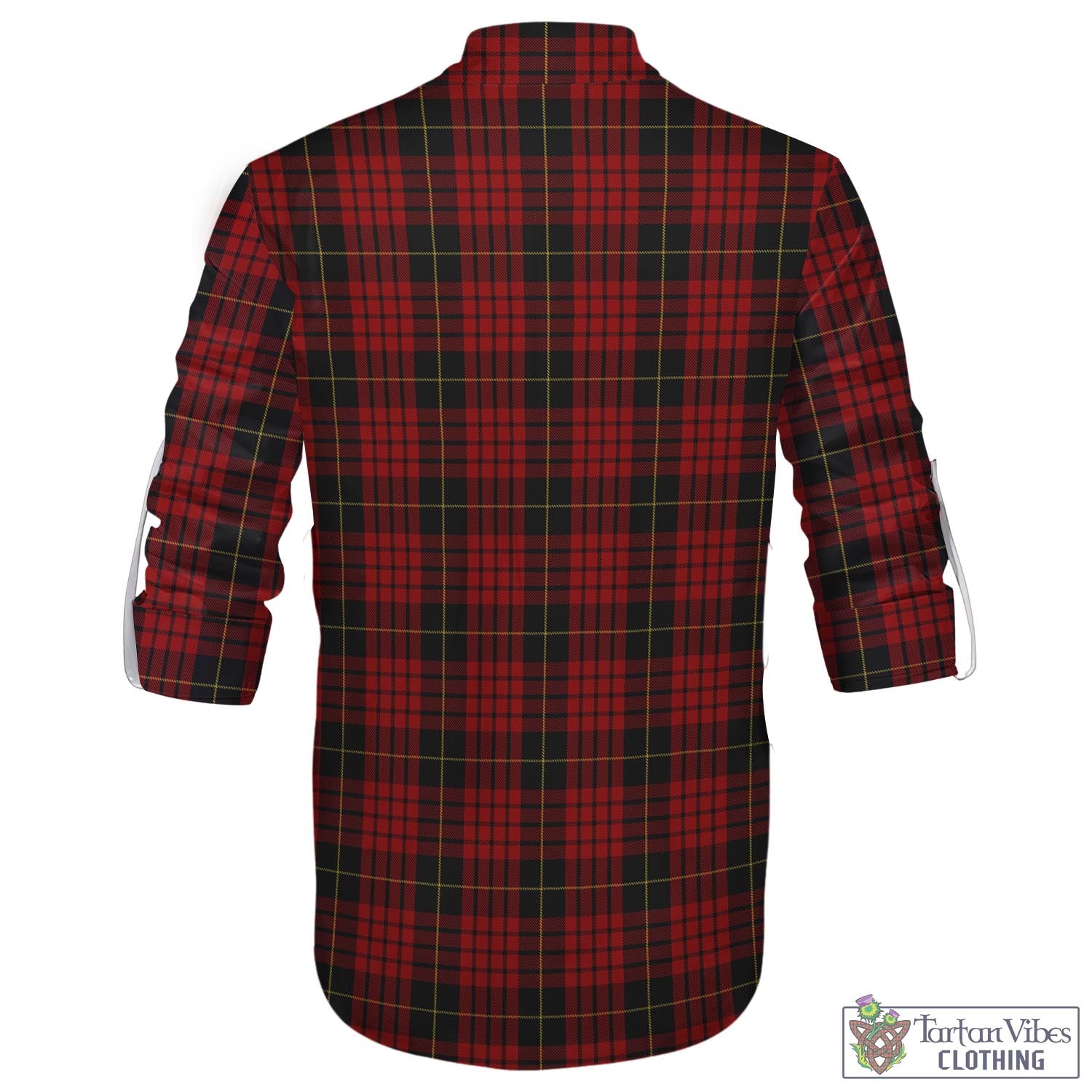 MacQueen (McQueen) Tartan Men's Scottish Traditional Jacobite Ghillie Kilt Shirt - Tartan Vibes Clothing