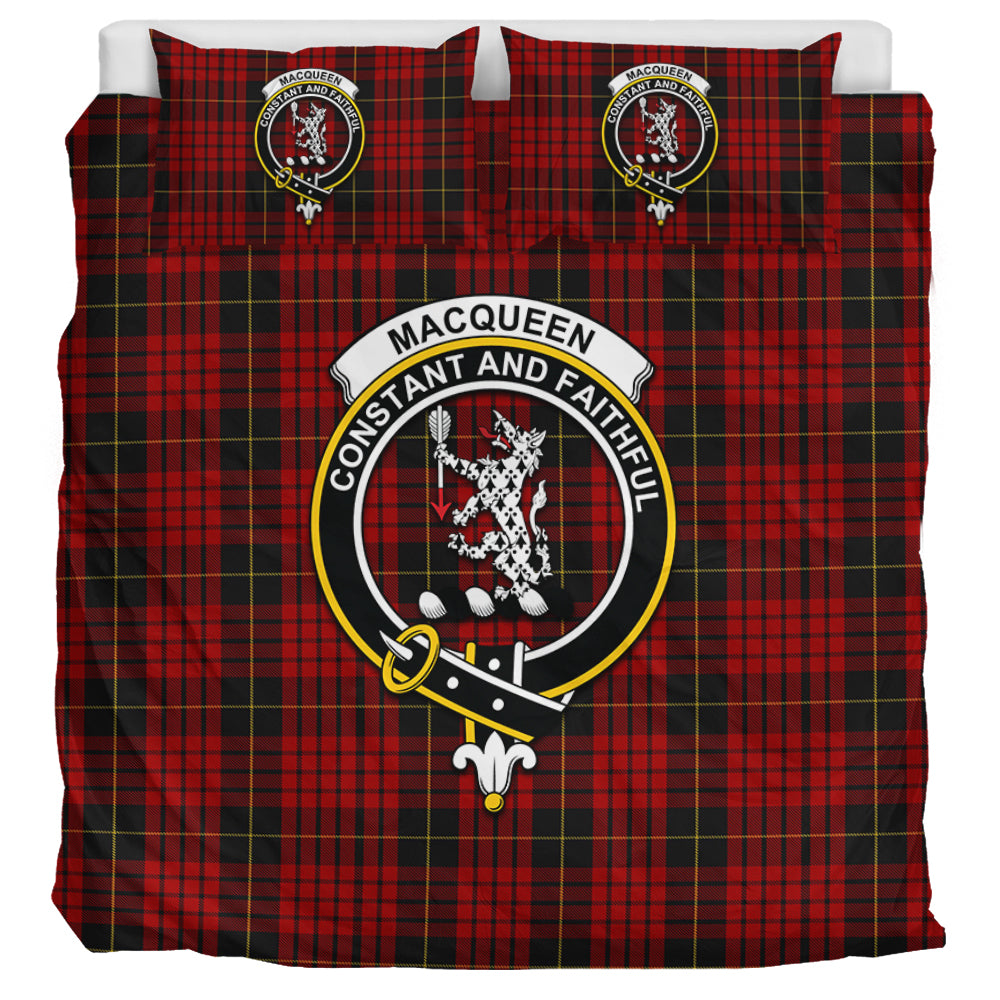 MacQueen (McQueen) Tartan Bedding Set with Family Crest - Tartan Vibes Clothing