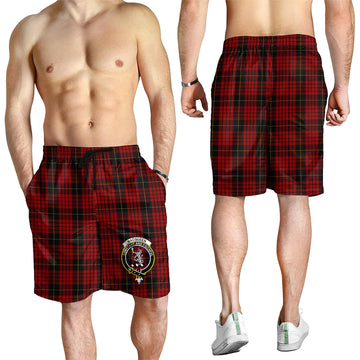 MacQueen (McQueen) Tartan Mens Shorts with Family Crest