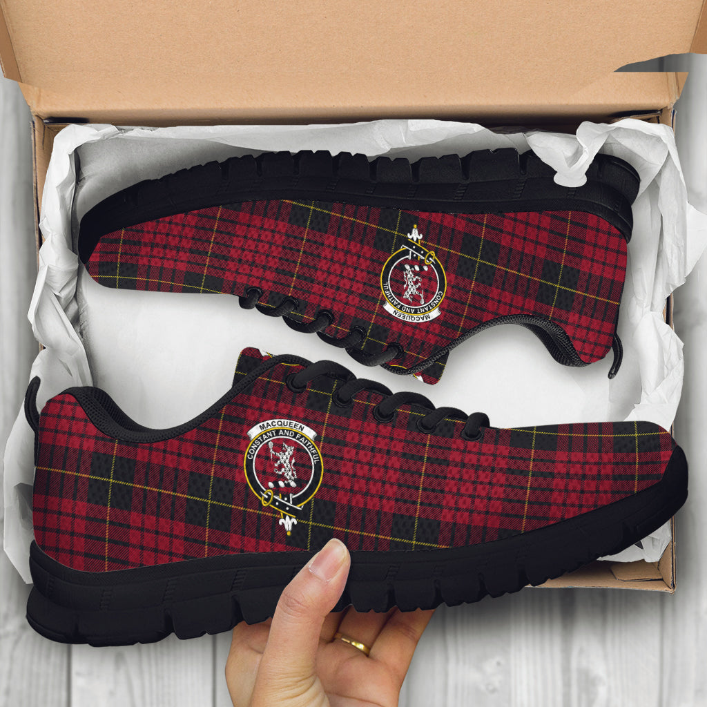 MacQueen (McQueen) Tartan Sneakers with Family Crest - Tartan Vibes Clothing