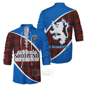 MacQueen (McQueen) Family Crest Tartan Ghillie Kilt Shirt Celebrate Saint Andrew's Day in Style