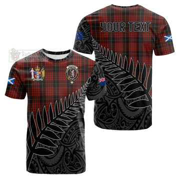 MacQueen (McQueen) Crest Tartan Cotton T-shirt with New Zealand Silver Fern Half Style