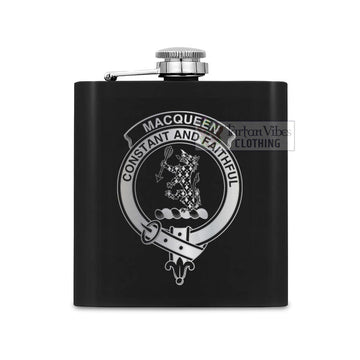 MacQueen (McQueen) Crest Hip Flask Set 7oz Black Stainless Steel with A Gift Box One Size 7oz - 2D-tartanvibesclothing