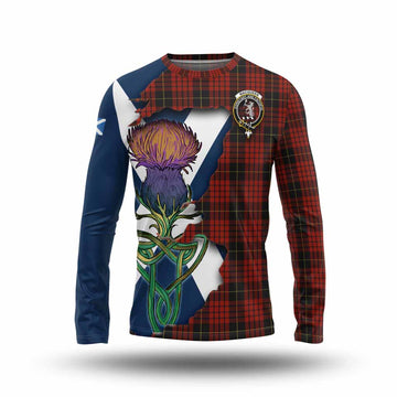 MacQueen (McQueen) Tartan Family Crest Long Sleeve T-Shirt Scottish Thistle Celtic Inspired Unisex - Tartan Vibes Clothing