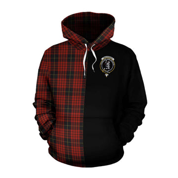 MacQueen (McQueen) Tartan Cotton Hoodie with Family Crest and Half Of Me Style