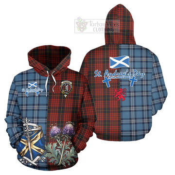 MacQueen (McQueen) Tartan Hoodie Happy St. Andrew's Day Half Tartan Style