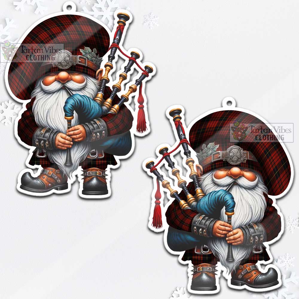 Tartan Vibes Clothing MacQueen (McQueen) Tartan Badpiper Gnome Christmas Ornament